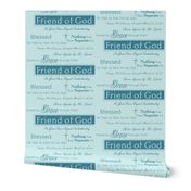 Friend of God Names on Aqua Green 