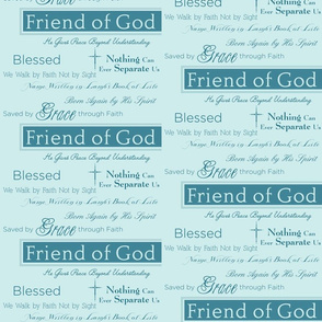 Friend of God Names on Aqua Green 