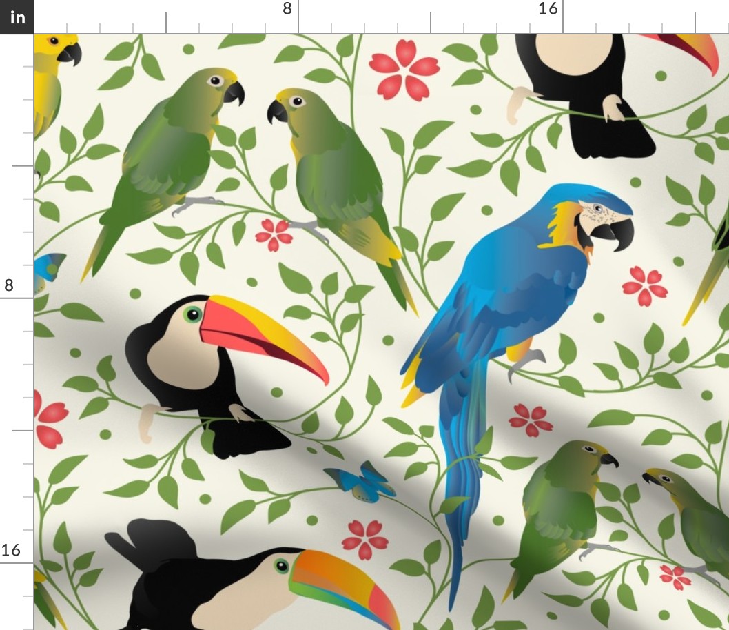 Exotic Parrots and Toucans