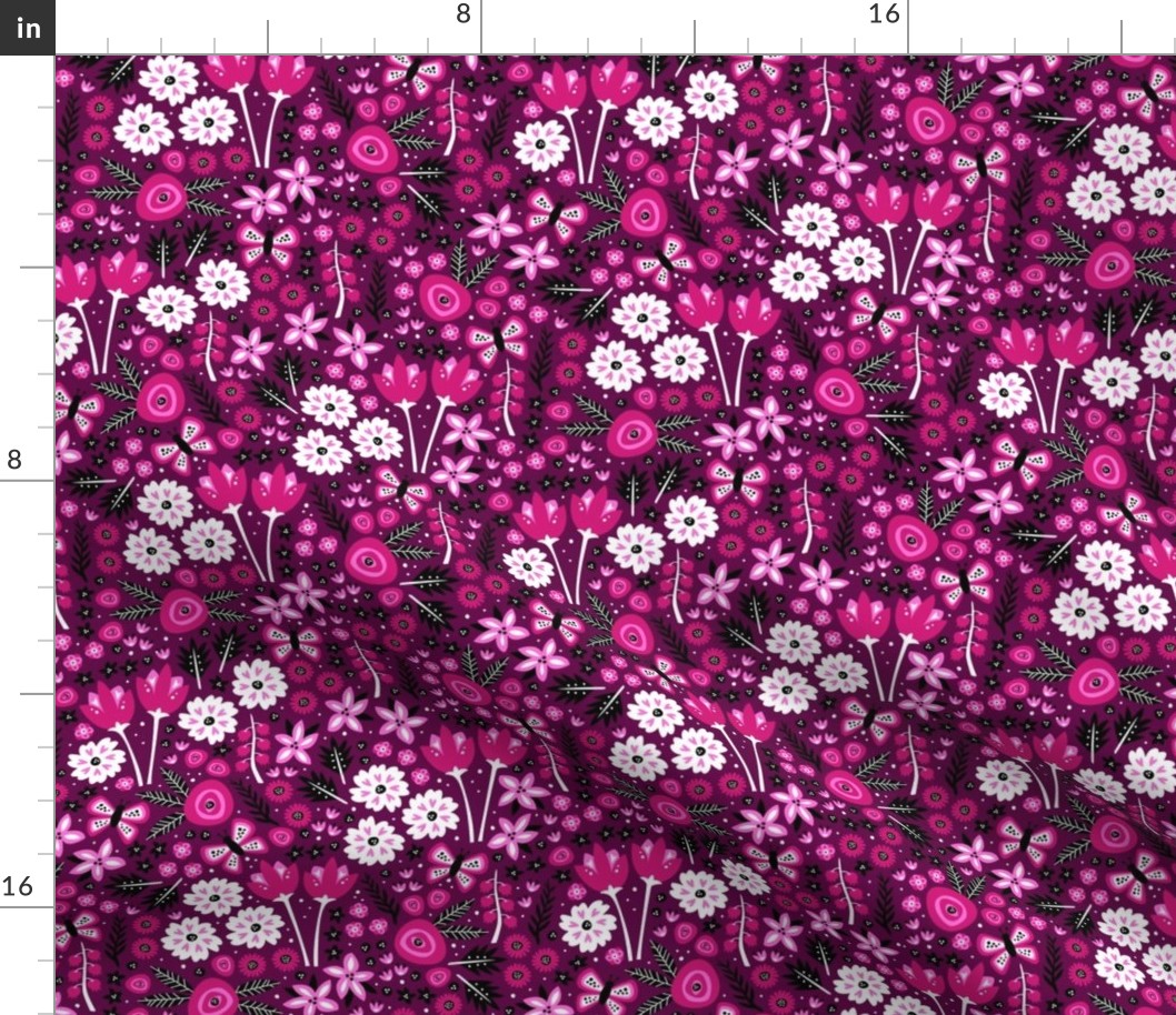 Spring Garden (Dark Pink Small)