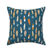 surfboard fabric // surf tropical summer design - blue and orange