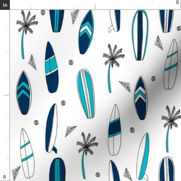 Surfing Fabric Surf Wave License Hawaii AVAILABLE IN 2 COLORS-Turquoise & Black