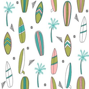 surfboard fabric // surf tropical summer design - brights