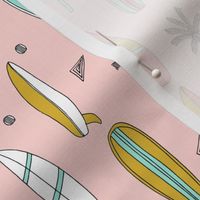 surfboard fabric // surf tropical summer design - coral and pink