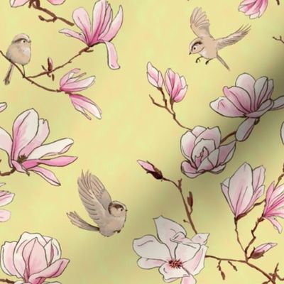 birds and magnolias