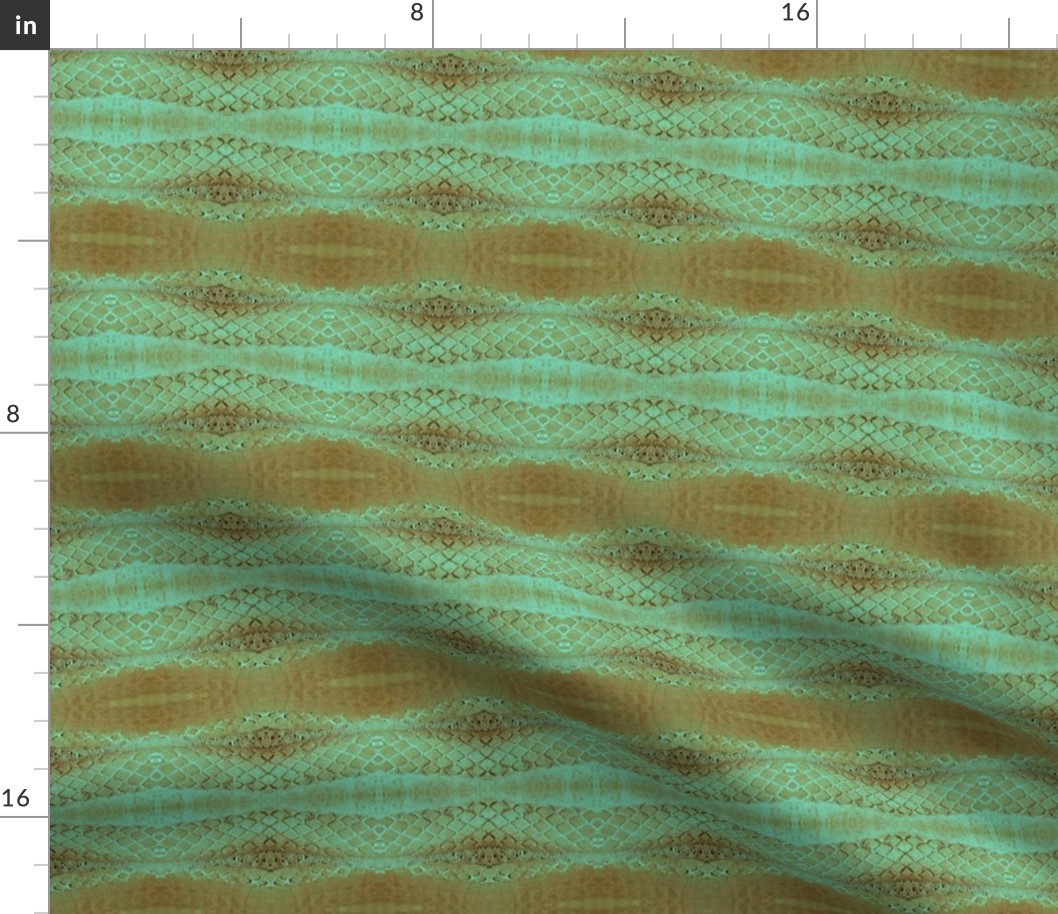 Horizontal Snakeskin (Green & Umber)