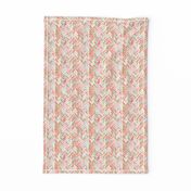 coral mint gold herringbone small scale