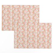 coral mint gold herringbone small scale