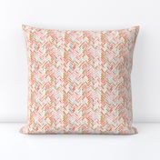 coral mint gold herringbone small scale