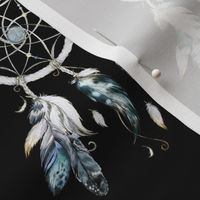 5.25" Little Chief Dream Catcher / Black Background