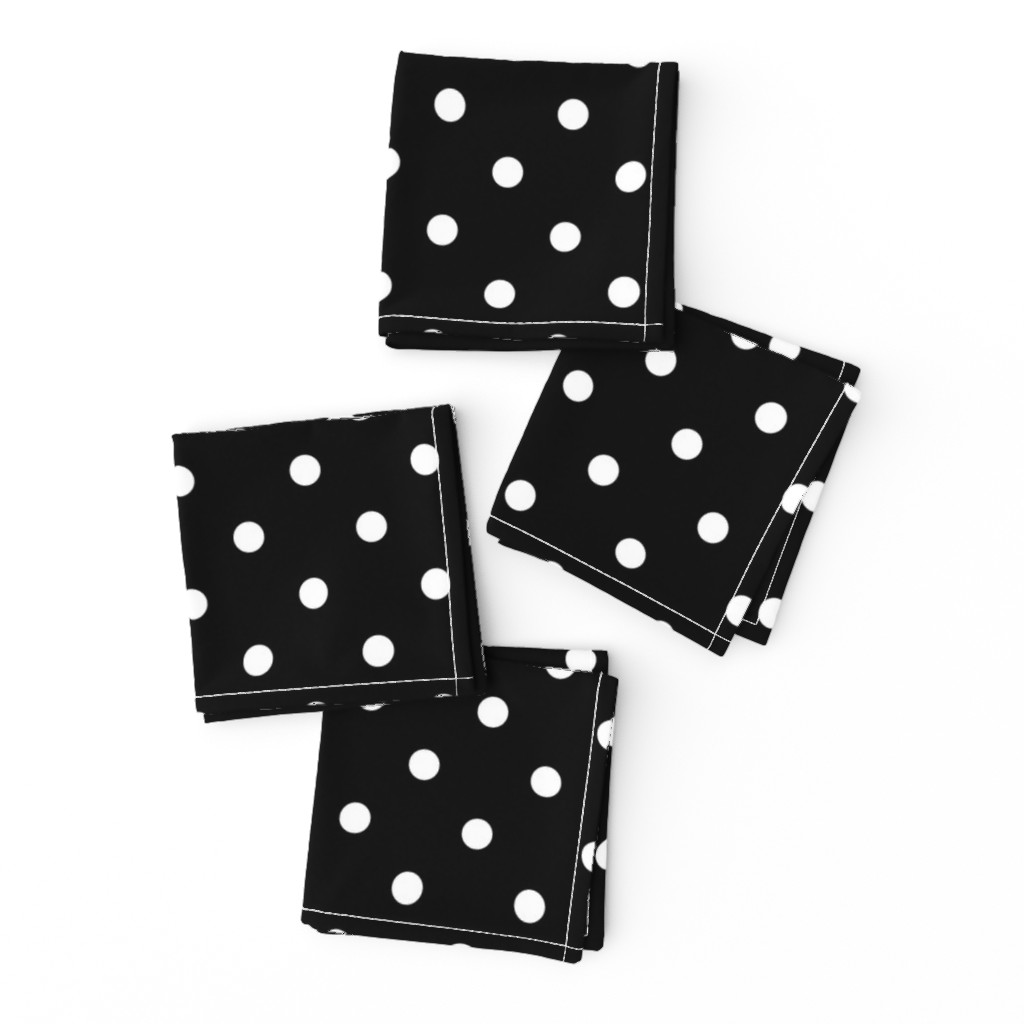 Licorice Black and White Polka Dots