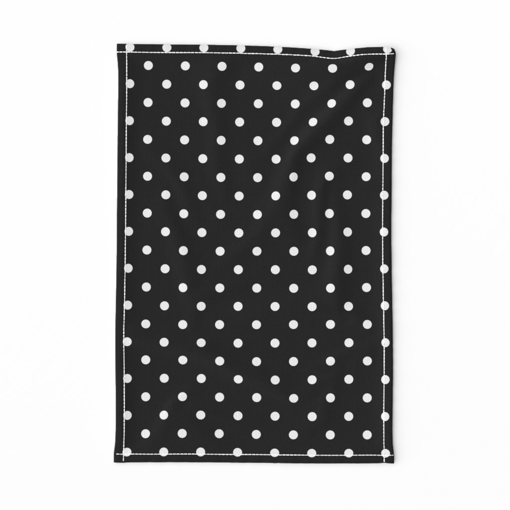 Licorice Black and White Polka Dots