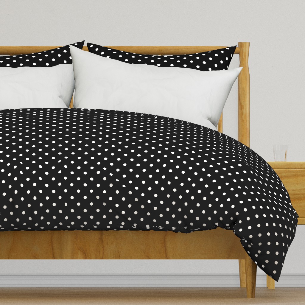 Licorice Black and White Polka Dots