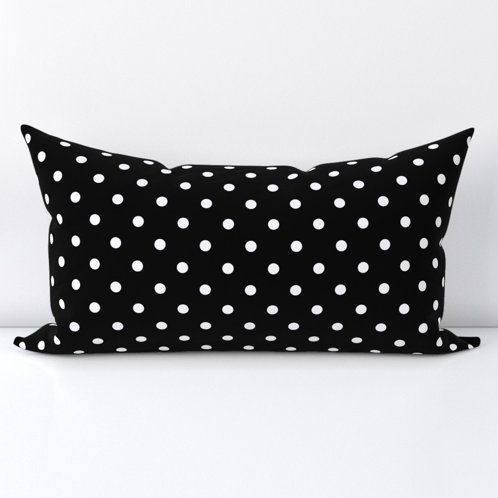 Licorice Black and White Polka Dots