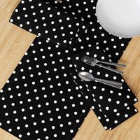 Licorice Black and White Polka Dots