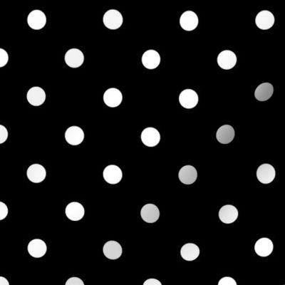 Licorice Black and White Polka Dots
