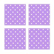 Lilac and White Polka Dots