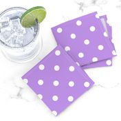 Lilac and White Polka Dots