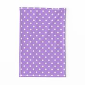 Lilac and White Polka Dots