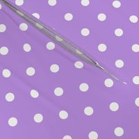 Lilac and White Polka Dots