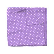 Lilac and White Polka Dots