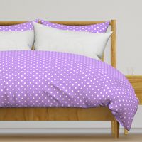 Lilac and White Polka Dots