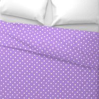 Lilac and White Polka Dots