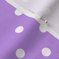 Lilac and White Polka Dots