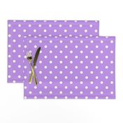 Lilac and White Polka Dots