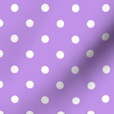 Lilac and White Polka Dots