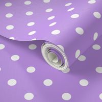 Lilac and White Polka Dots