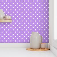 Lilac and White Polka Dots