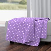 Lilac and White Polka Dots