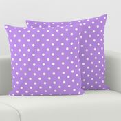 Lilac and White Polka Dots