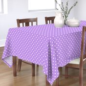 Lilac and White Polka Dots