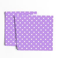 Lilac and White Polka Dots