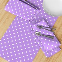 Lilac and White Polka Dots