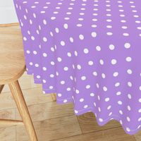 Lilac and White Polka Dots