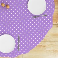 Lilac and White Polka Dots