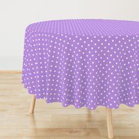 Lilac and White Polka Dots