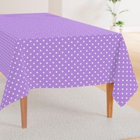 Lilac and White Polka Dots