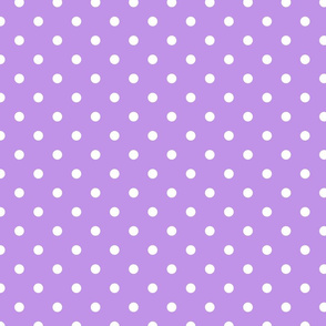 Lilac and White Polka Dots