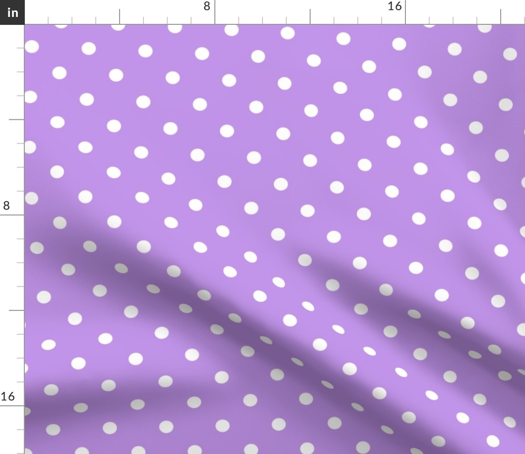 Lilac and White Polka Dots