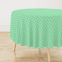 Mint Green and White Polka Dots