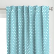 Sky Blue and White Polka Dots