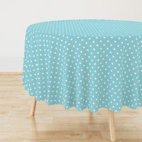 Sky Blue and White Polka Dots