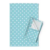 Sky Blue and White Polka Dots