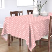 Powder Pink and White Polka Dots