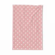 Powder Pink and White Polka Dots