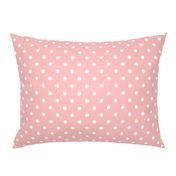 Powder Pink and White Polka Dots